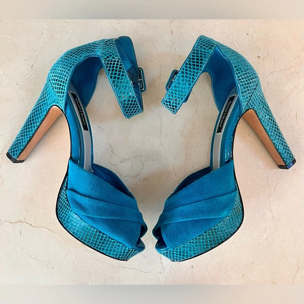 White House Black Market Teal Heels